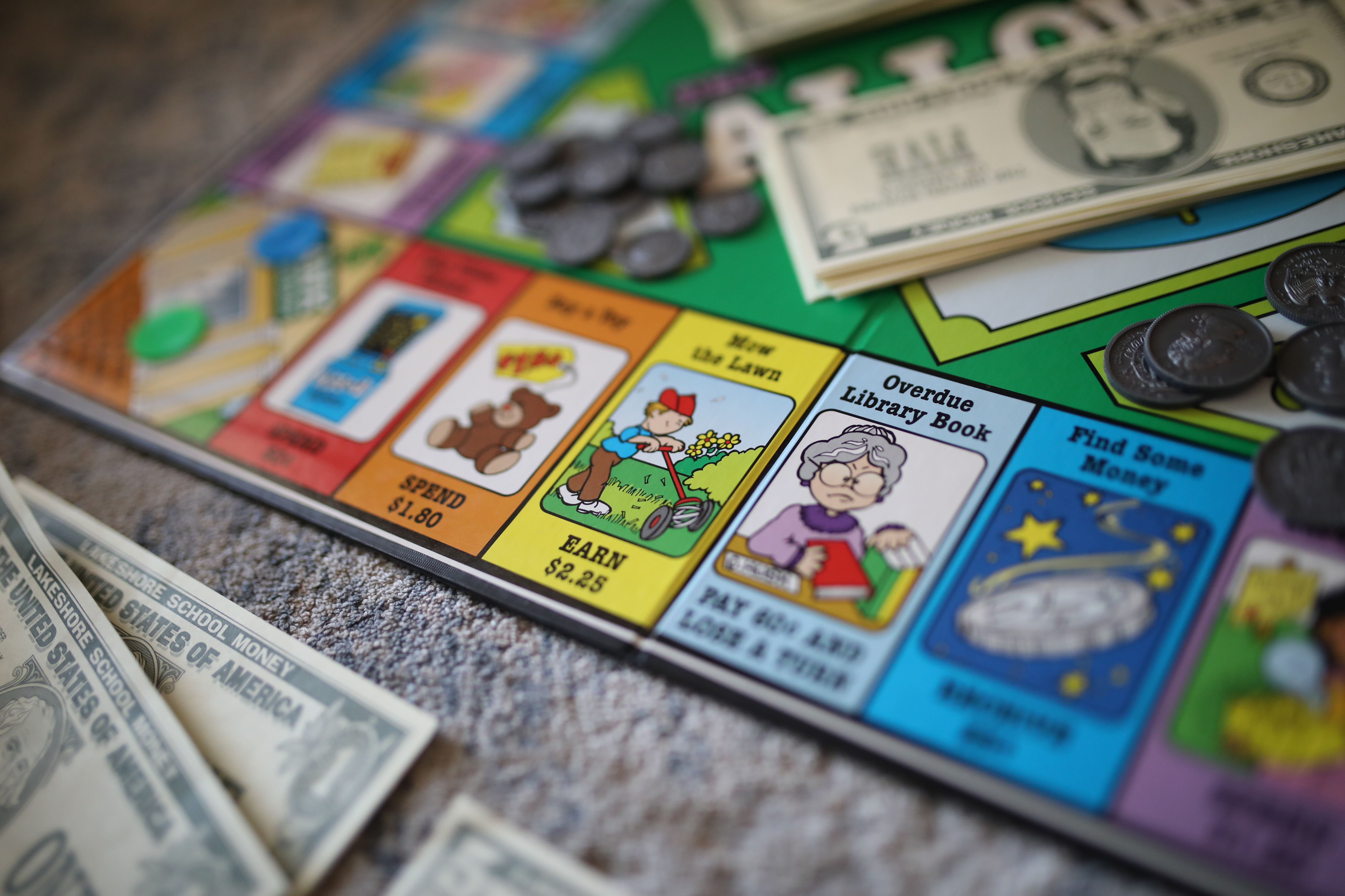 Best Board Games For Homeschool Math: The Allowance Game!
